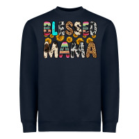 Navy blessed mama Heavyweight Sweatshirt - Zillion Design Studio