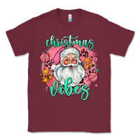Burgundy christmas vibes santa Classic Tee - AdoDesignShop