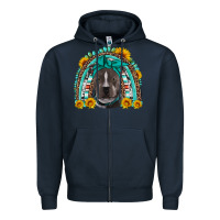 Navy western pitbull rainbow Zipper Hoodie - Artiststas