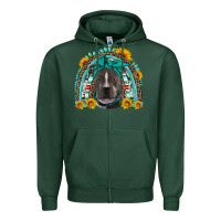 Sports Green western pitbull rainbow Zipper Hoodie - Artiststas