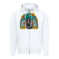 White western pitbull rainbow Zipper Hoodie - Artiststas