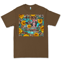 Cacao baby pigs with leopard cowhide and sunflowers Premium Tee - Artiststas