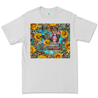 Dove Grey baby pigs with leopard cowhide and sunflowers Premium Tee - Artiststas
