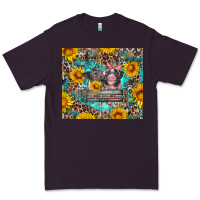 Plum baby pigs with leopard cowhide and sunflowers Premium Tee - Artiststas