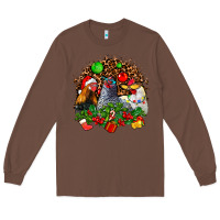 Chestnut Christmas party and chickens Long Sleeve Tee - AdoDesignShop