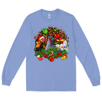 Colony Blue Christmas party and chickens Long Sleeve Tee - AdoDesignShop