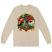 Mushroom Christmas party and chickens Long Sleeve Tee - AdoDesignShop