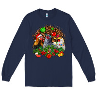 Navy Christmas party and chickens Long Sleeve Tee - AdoDesignShop