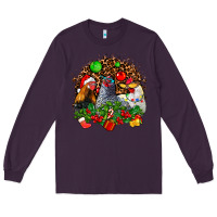 Plum Christmas party and chickens Long Sleeve Tee - AdoDesignShop