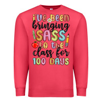 Cardinal i ve been bringing sass to the class for 100 days Premium Sweatshirt - MaliasSmallBusiness