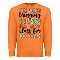 Carrot i ve been bringing sass to the class for 100 days Premium Sweatshirt - MaliasSmallBusiness