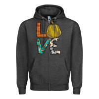 Charcoal Heather fall love Zipper Hoodie - JahusDesignShop