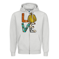 Dove Grey fall love Zipper Hoodie - JahusDesignShop