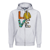 Heather Grey fall love Zipper Hoodie - JahusDesignShop
