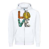 White fall love Zipper Hoodie - JahusDesignShop