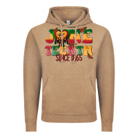 Vintage Coffee juneteenth since 1865 with heart Vintage Hoodie - texasbilliewilder