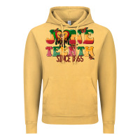 Vintage Mustard juneteenth since 1865 with heart Vintage Hoodie - texasbilliewilder