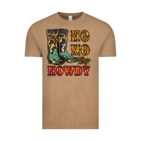 Vintage Coffee christmas cowboy boots ho ho howdy Vintage Tee - RanaPortraitStore