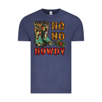 Vintage Denim christmas cowboy boots ho ho howdy Vintage Tee - RanaPortraitStore