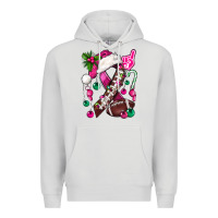 Dove Grey Pink Christmas Breast Cancer Ribbon Football Premium Hoodie - BundleAndBundleShop