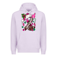 Lilac Pink Christmas Breast Cancer Ribbon Football Premium Hoodie - BundleAndBundleShop
