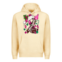 Pina Colada Pink Christmas Breast Cancer Ribbon Football Premium Hoodie - BundleAndBundleShop