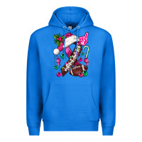 True Royal Pink Christmas Breast Cancer Ribbon Football Premium Hoodie - BundleAndBundleShop