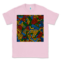 Bubblegum Pink african geometric seamless pattern Classic Tee - BundleAndBundleShop