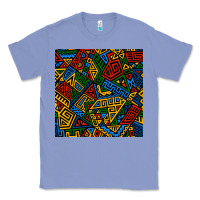 Colony Blue african geometric seamless pattern Classic Tee - BundleAndBundleShop
