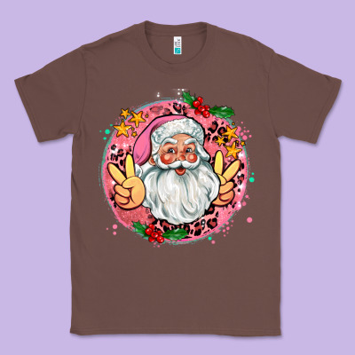 Merry Christmas Peace Santa Classic Tee Designed By Adodesignshop