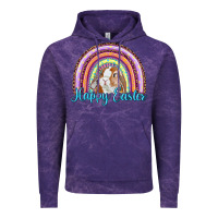 Cloud Purple happy easter rainbow bunny Vintage Hoodie - RanaPortraitStore