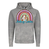 Cloud Rock happy easter rainbow bunny Vintage Hoodie - RanaPortraitStore