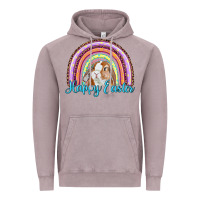 Vintage Zinc happy easter rainbow bunny Vintage Hoodie - RanaPortraitStore