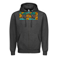 Charcoal Heather western pitbull Zipper Hoodie - Artiststas