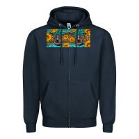 Navy western pitbull Zipper Hoodie - Artiststas