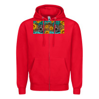Red western pitbull Zipper Hoodie - Artiststas