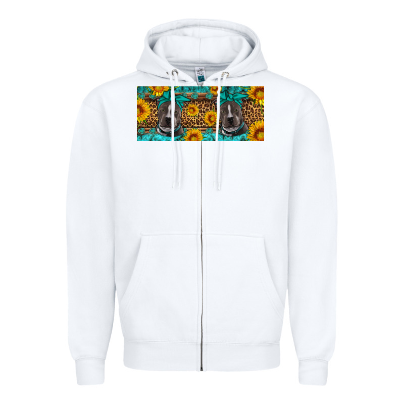 Western Pitbull Zipper Hoodie by Artiststas | Teevron
