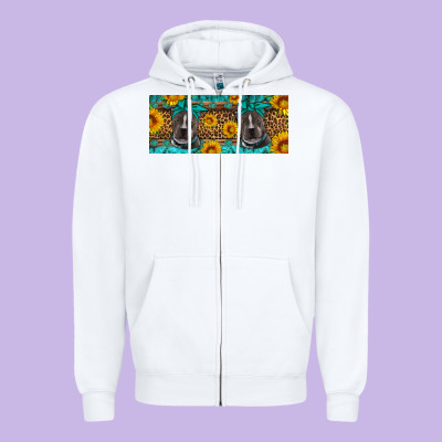 Western Pitbull Zipper Hoodie Designed By Artiststas