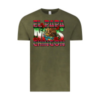 Vintage Olive El Papa Mas Chingon Vintage Tee - texasbilliewilder