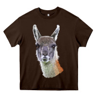 Chocolate Brown Guanaco Llama Head Heavy Core Tee - LillyAllenDesigns