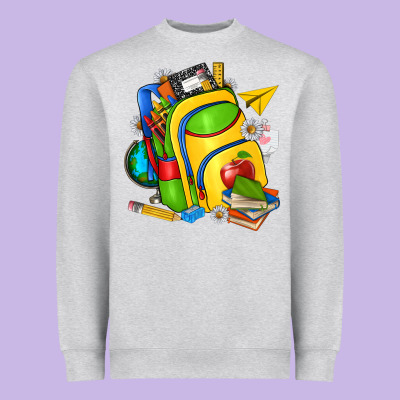 School Bag Heavyweight Sweatshirt Designed By Texasbilliewilder