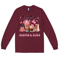 Burgundy beauty comes in all shapes and sizes coffee cups Long Sleeve Tee - JahusDesignShop