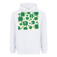 White st patrick clover Heavyweight Hoodie - MaliasSmallBusiness