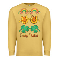 Antique Gold lucky vibes st. patrick's day Premium Sweatshirt - MaliasSmallBusiness