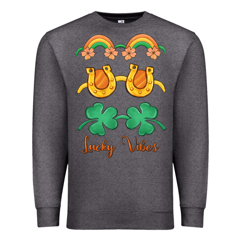 Lucky Vibes St. Patrick's Day Premium Sweatshirt by MaliasSmallBusiness | Teevron