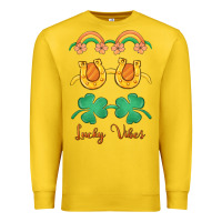 Lemon lucky vibes st. patrick's day Premium Sweatshirt - MaliasSmallBusiness
