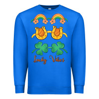 True Royal lucky vibes st. patrick's day Premium Sweatshirt - MaliasSmallBusiness