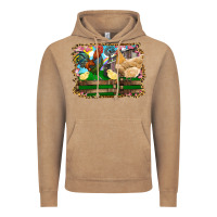 Vintage Coffee Happy easter rooster chicken and chick Vintage Hoodie - RanaPortraitStore