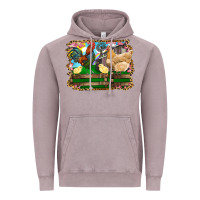 Vintage Zinc Happy easter rooster chicken and chick Vintage Hoodie - RanaPortraitStore