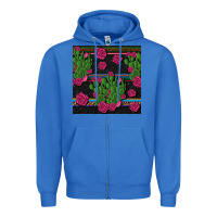 True Royal mexican rose and cactus seamless pattern Zipper Hoodie - BundleAndBundleShop